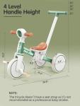 LOL-FUN 5-in-1 Toddler Tricycle with Steering Handle