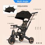 7-in-1 Foldable Toddler Tricycle Stroller Bike