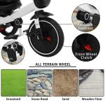 UBRAVOO 6-in-1 Baby Tricycle with Adjustable Canopy