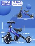 XJD 5-in-1 Adjustable Tricycle for Toddlers