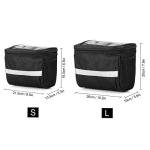 Insulated Front Bike Basket with Reflective Strip