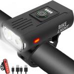 Victoper Super Bright USB Rechargeable Bike Light Set