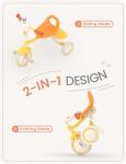 Yellow Toddler Tricycle with Bell for Ages 1-5