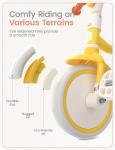 Yellow Toddler Tricycle with Bell for Ages 1-5