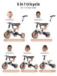 Toddler Tricycle with Push Handle for Kids