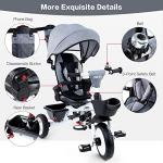 6-in-1 Kids Tricycle with Adjustable Handle and Canopy