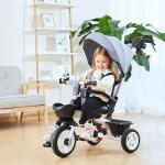 6-in-1 Kids Tricycle with Adjustable Handle and Canopy