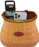 Vintage Wicker Bike Basket with Cup Holder