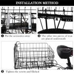 Large Black Rear Bike Basket with Waterproof Cover