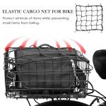 Large Black Rear Bike Basket with Waterproof Cover