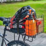 Large Black Rear Bike Basket with Waterproof Cover