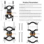 Adjustable 360° Bike Flashlight Mount Bracket