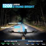APECYC Rechargeable 1200 Lumen Bike Lights Set