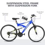 WEIZE 18-Speed Mountain Bike with Dual Suspension