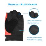 Kids Spider Superhero Bike Gloves (Red, Small)