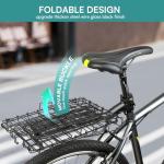 Foldable Rear Bike Basket with Waterproof Cover