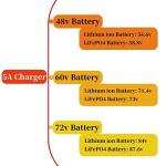 BtrPower 60V 5A E-Bike Battery Charger