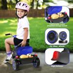 Foldable Toddler Tricycle with Adjustable Seat - Blue