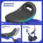 Foldable Toddler Tricycle with Adjustable Seat - Blue