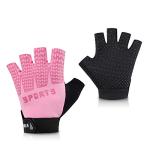 Pink Half Finger Gloves for Kids Cycling