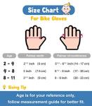 Kids Fingerless Bike Gloves with Extra Cushioning