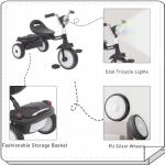 Foldable Toddler Trike with Lights and Pedals