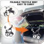 Foldable Toddler Trike with Lights and Pedals