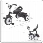 Foldable Toddler Trike with Lights and Pedals