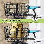 Huntoshon Folding Bike Basket with Safety Light