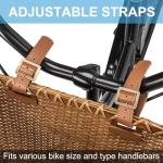 Rattan Front Bike Basket for Women - Retro Style