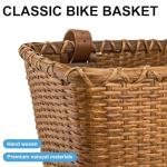 Rattan Front Bike Basket for Women - Retro Style