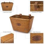 Rattan Front Bike Basket for Women - Retro Style