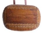 Vintage Wicker Bike Basket with Cup Holder