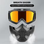 German Style Half Helmet with Face Shield - Black