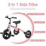 3-in-1 Folding Tricycle for Kids Ages 2-5