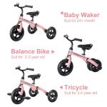 3-in-1 Folding Tricycle for Kids Ages 2-5