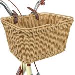 Detachable Wicker Bike Basket with Handles