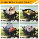 Heavy-Duty Bike Basket with Liner and Cargo Net