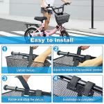 Kids’ Front Bike Basket, Black Metal, Versatile Use