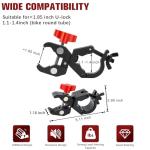 Axiniu Heavy Duty U Lock Holder for Bikes