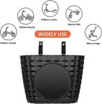 Adjustable Handlebar Bike Basket for Kids - Black