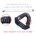 Portable 4-Digit Cable Lock for Bikes and More