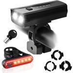 USB Rechargeable Anti-Theft Bike Lights Set
