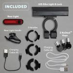 USB Rechargeable Anti-Theft Bike Lights Set
