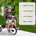 Light Pink Toddler Tricycle with Bell and Basket