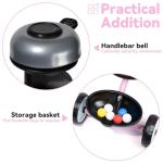 Light Pink Toddler Tricycle with Bell and Basket