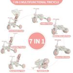 7-in-1 Adjustable Kids Trike with Canopy