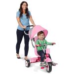 Pink Adjustable Toddler Tricycle and Stroller Combo