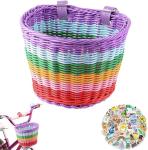 Kids' Rainbow Bike Basket for Front Handlebars
