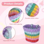 Kids' Rainbow Bike Basket for Front Handlebars